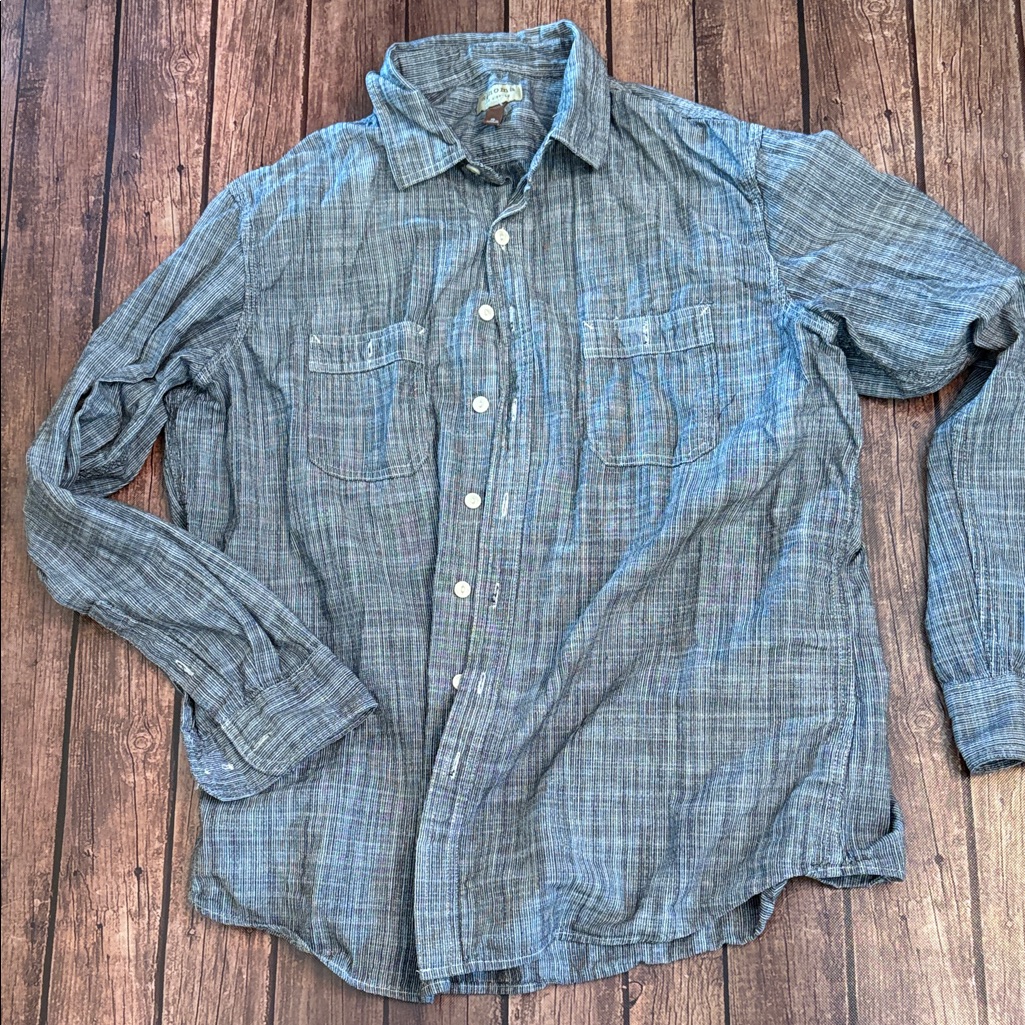 Sonoma Casual Gray Button Down Shirt Sz Xl